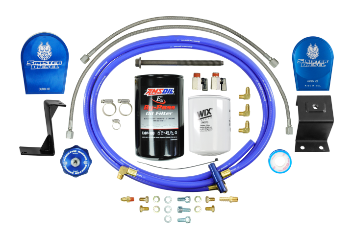 Image 1: Sinister Diesel Bypass Oil and Coolant Filtration System for 2006-2007 Dodge Cummins 5.9L